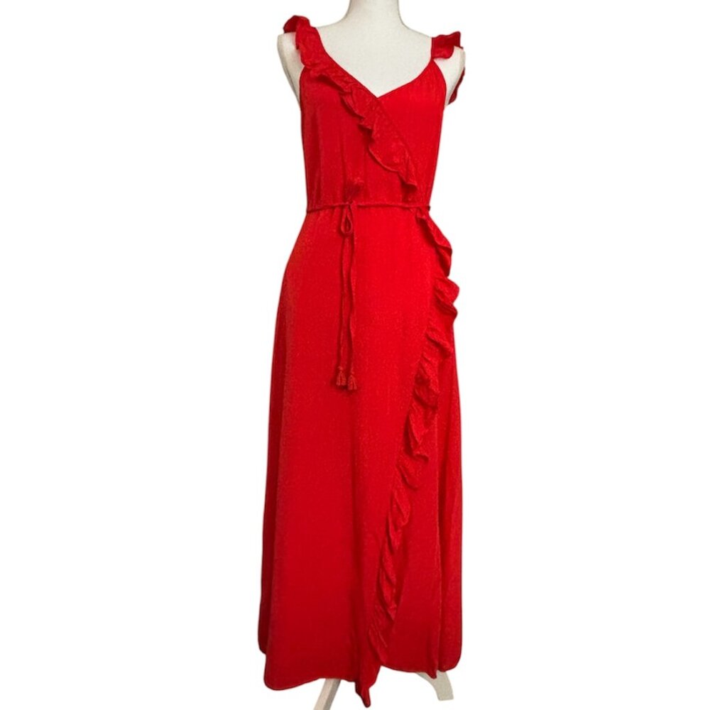 Madewell Ruffled Wrap Maxi Dress, Size 4 - Boho, 70s style